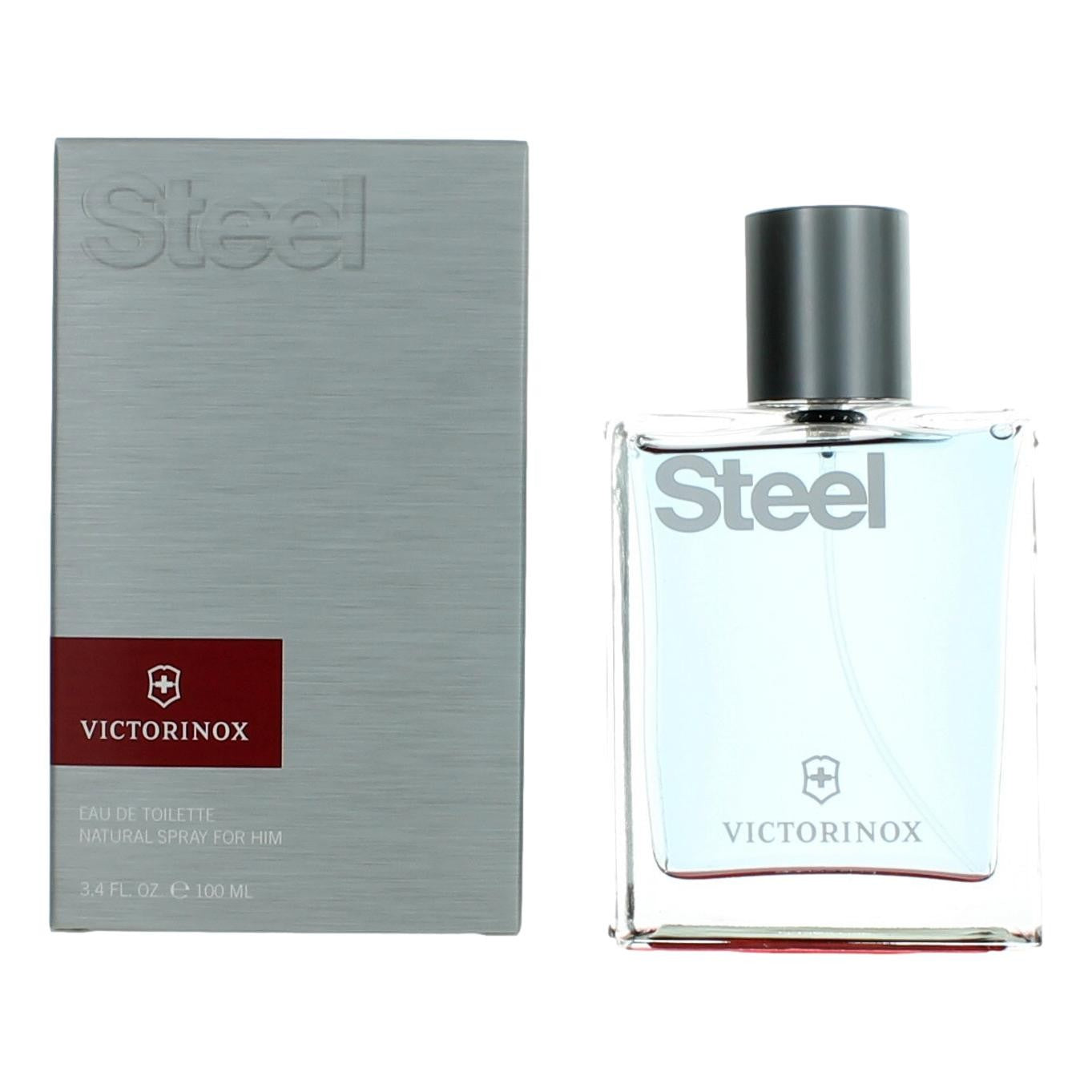 Bottle of Swiss Army Steel by Swiss Army, 3.4 oz Eau De Toilette Spray for Men