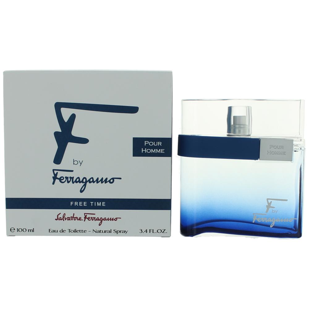 Bottle of F Free Time by Salvatore Ferragamo, 3.4 oz Eau De Toilette Spray for Men