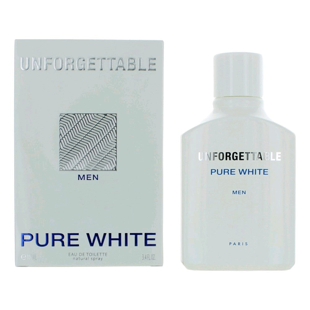 Bottle of Unforgettable Pure White by Glenn Perri, 3.4 oz Eau De Toilette Spray for Men