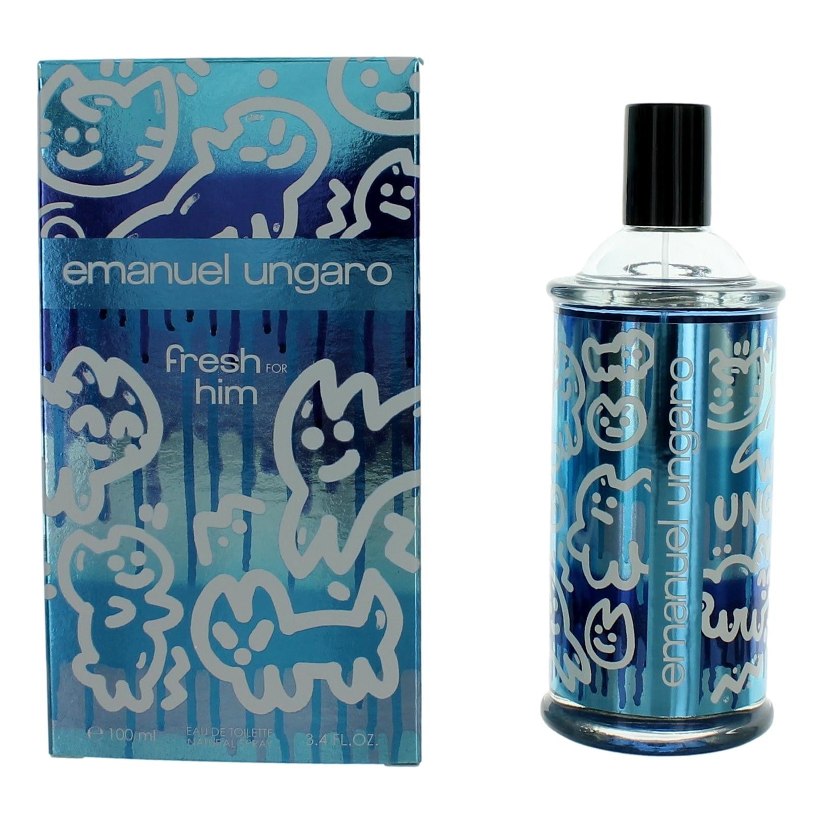 Bottle of Fresh for him by Emanuel Ungaro, 3.4 oz Eau De Toilette Spray for Men
