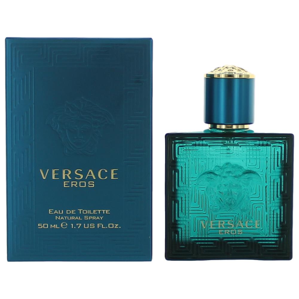 Bottle of Eros by Versace, 1.7 oz Eau De Toilette Spray for Men