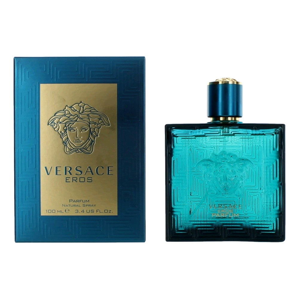 Bottle of Eros by Versace, 3.4 oz Parfum Spray for Men