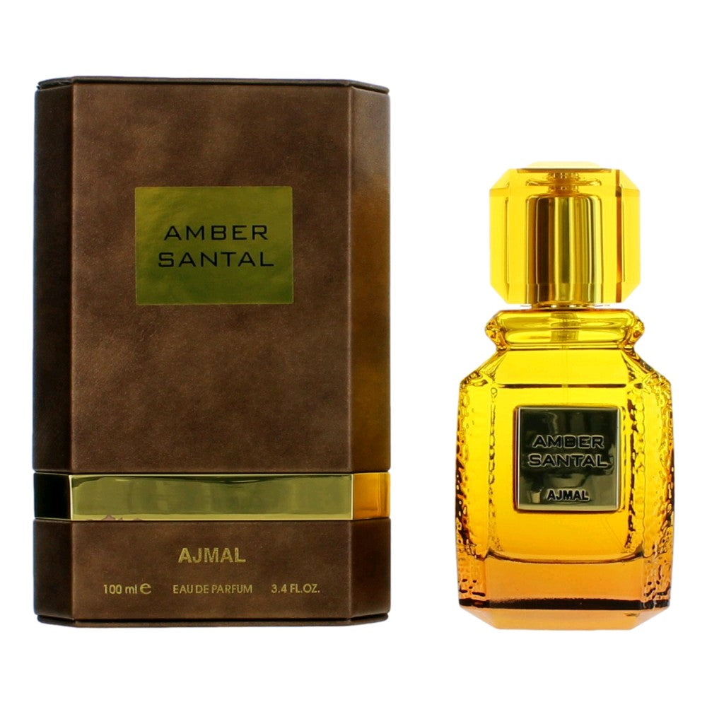 Bottle of Amber Santal by Ajmal, 3.4 oz Eau De Parfum Spray for Unisex