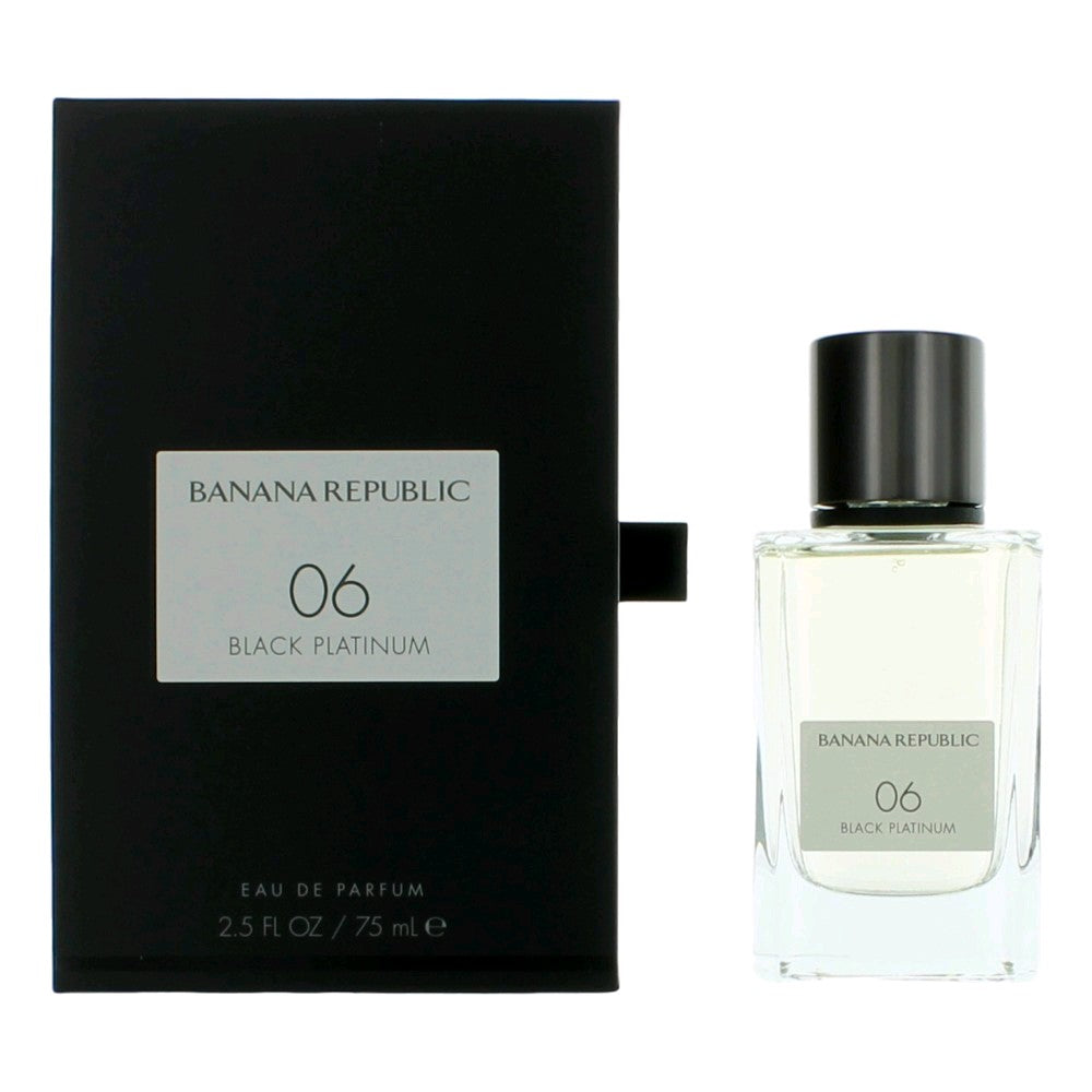 Bottle of 06 Black Platinum by Banana Republic, 2.5 oz Eau De Parfum Spray for Unisex