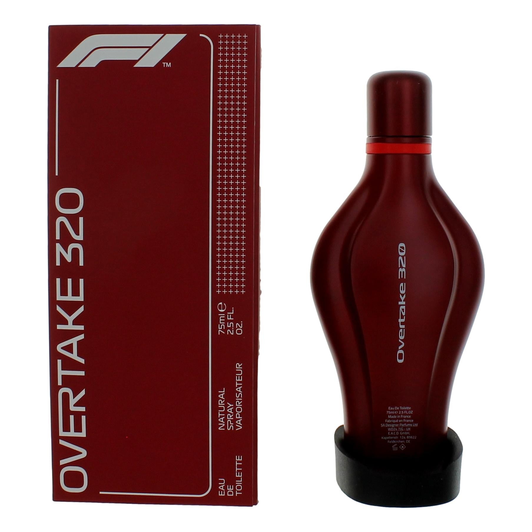 Bottle of Formula 1 Overtake 320 by Formula 1, 2.5 oz Eau De Toilette Spray for Unisex