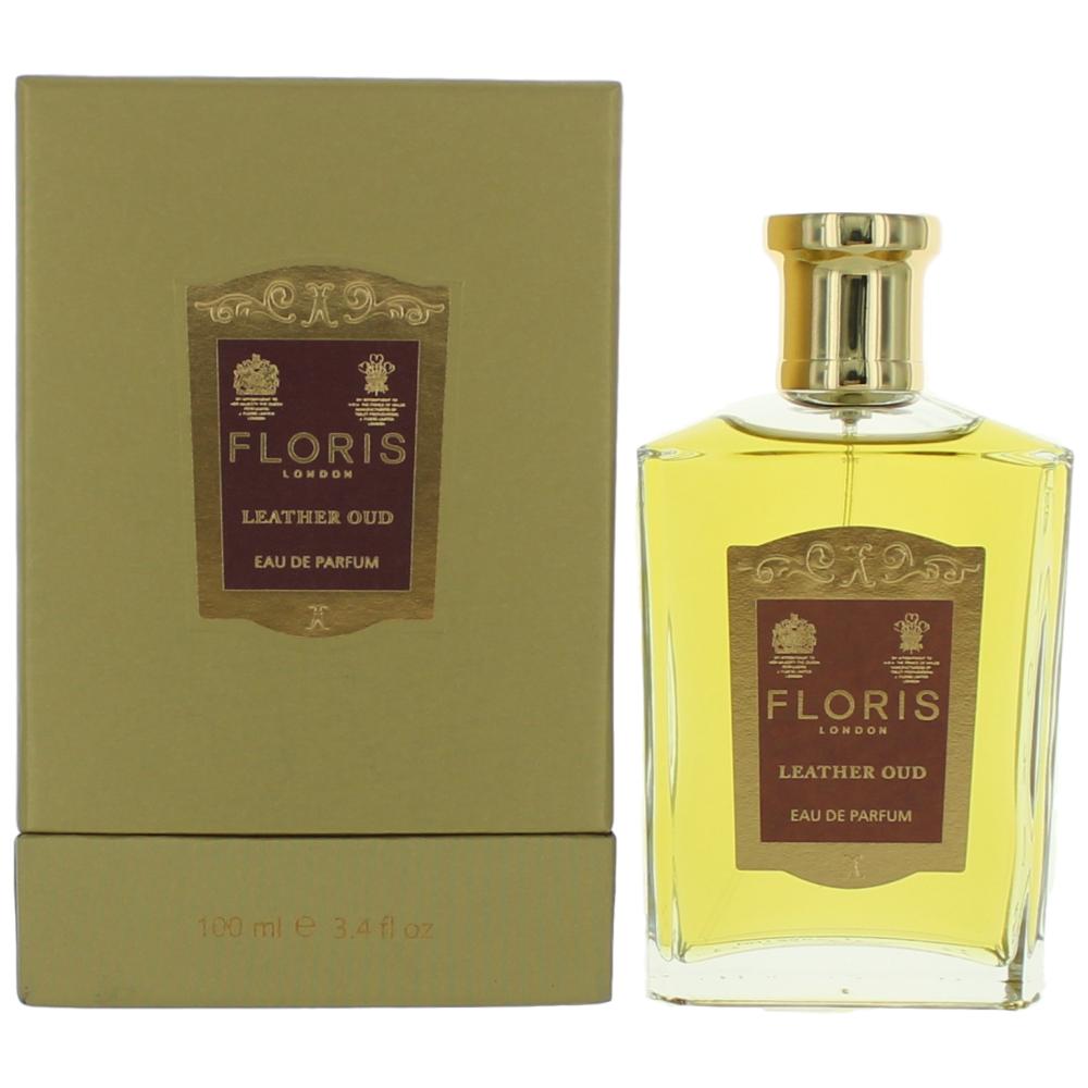Bottle of Leather Oud by Floris, 3.4 oz Eau De Parfum Spray for Unisex