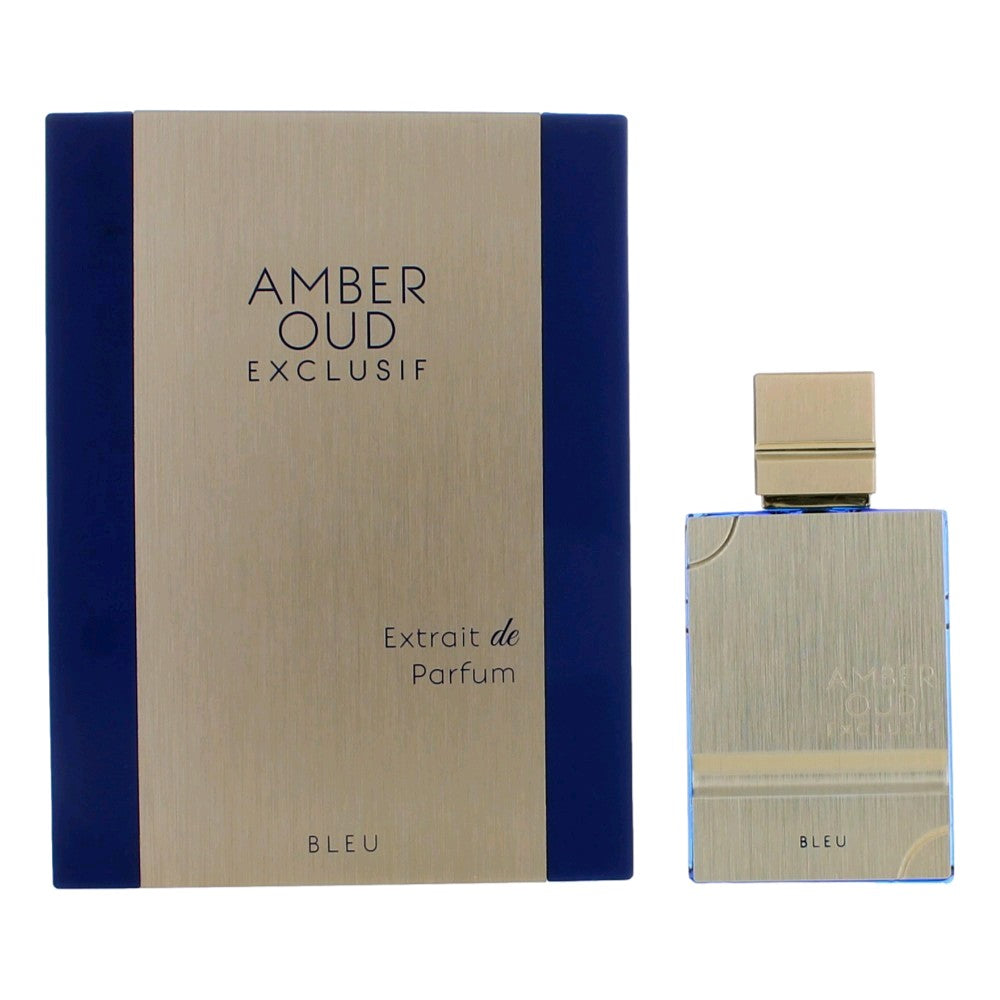 Bottle of Amber Oud Exclusif Bleu by Haramain, 2 oz Extrait De Parfum Spray for Unisex