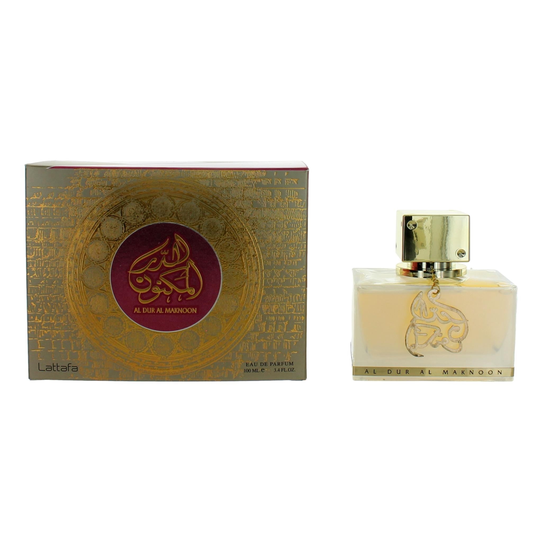 Bottle of Al Dur Al Maknoon by Lattafa, 3.4 oz Eau De Parfum Spray for Unisex