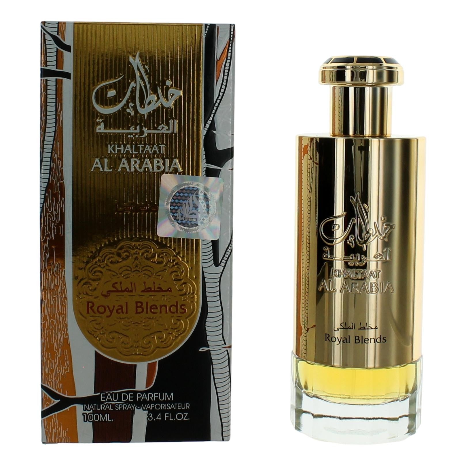 Bottle of 3.4 oz. Khaltaat Al Arabia Royal Blends Cologne 