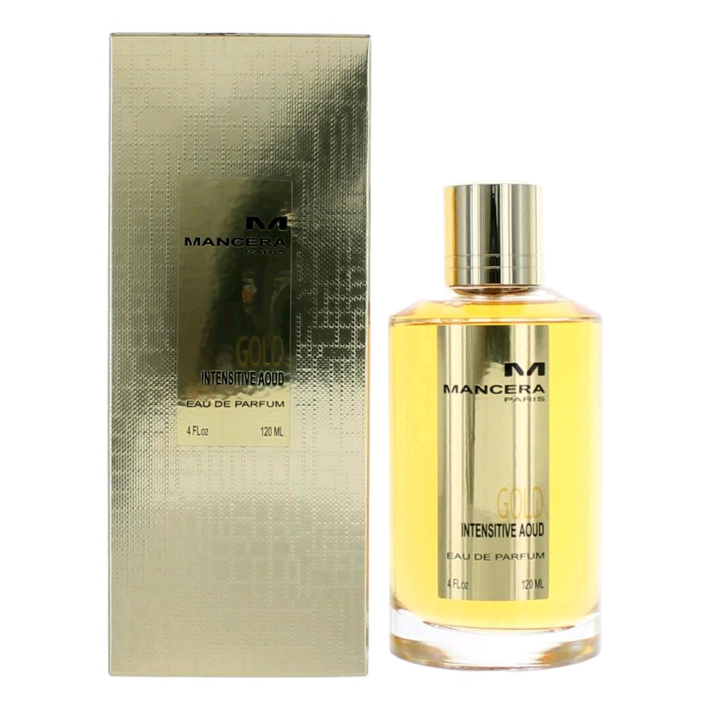 Bottle of Mancera Gold Intensitive Aoud by Mancera, 4 oz Eau De Parfum Spray for Unisex