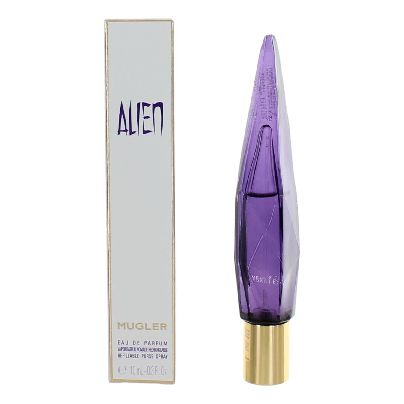 Bottle of Alien by Thierry Mugler, .3 oz Eau de Parfum Refillable purse spray for Women.