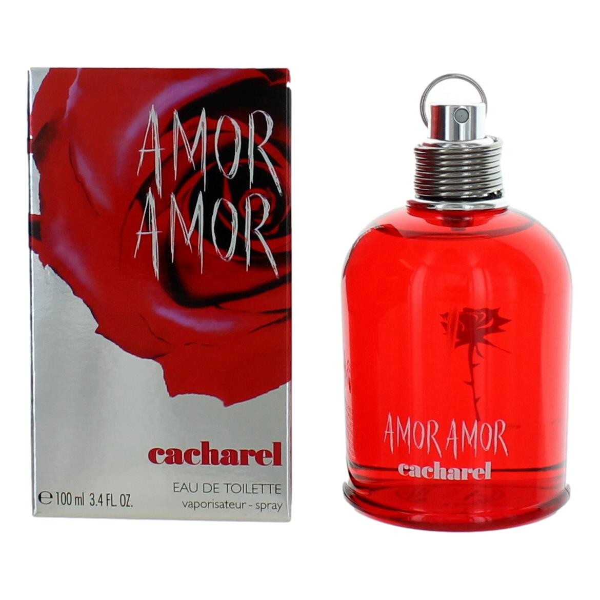 Bottle of Amor Amor by Cacharel, 3.4 oz Eau De Toilette Spray for Women