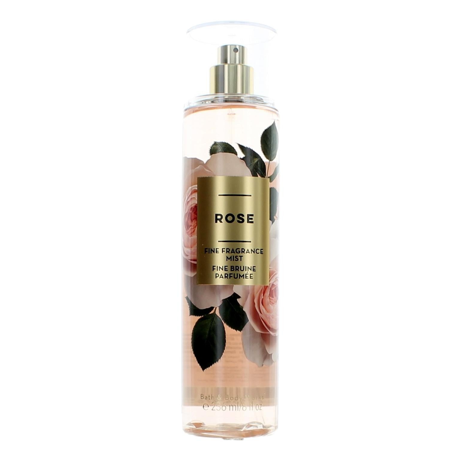 Bottle of Rose by Bath & Body Works, 8 oz Fragrance Mist for Women