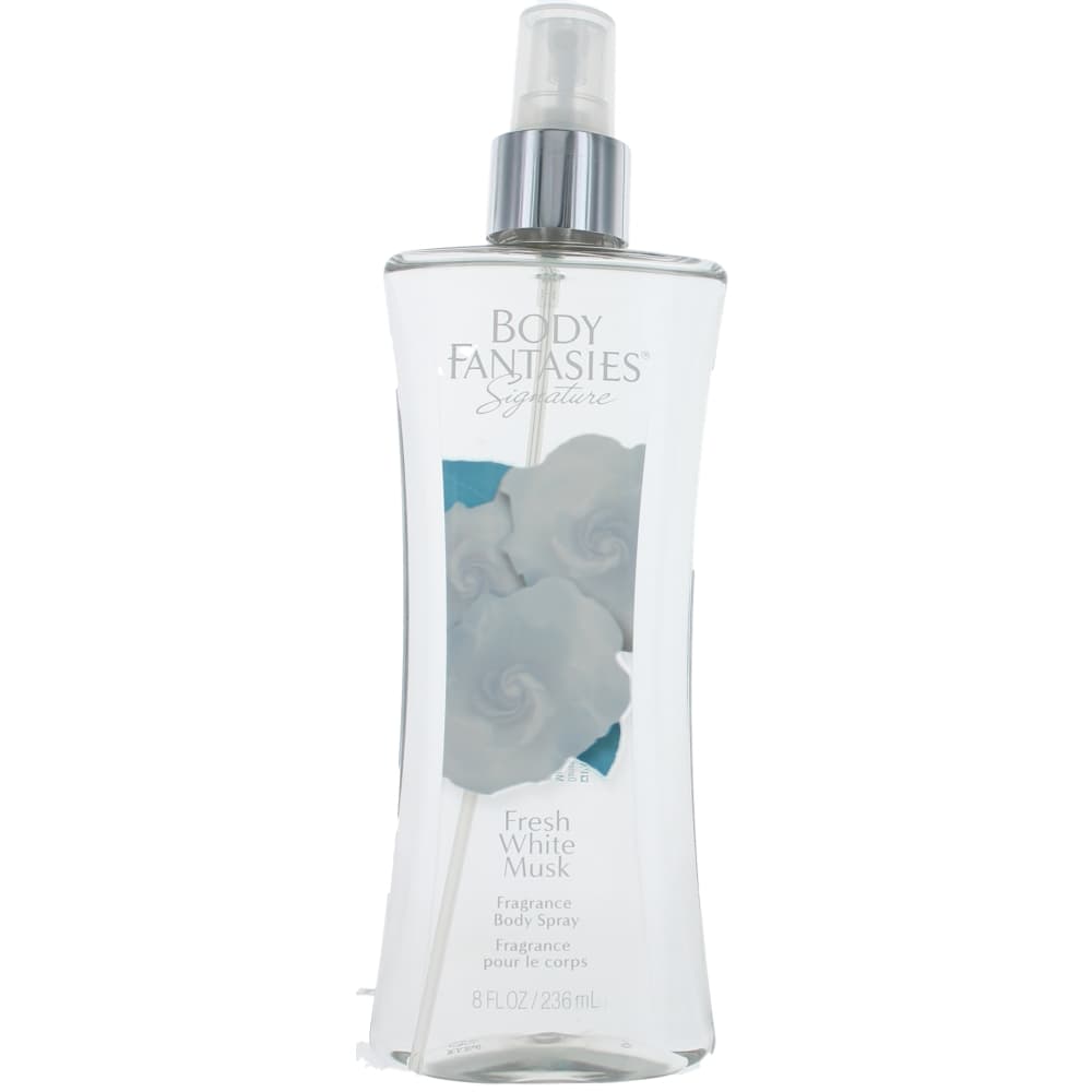 Bottle of Fresh White Musk by Body Fantasies, 8 oz Fragrance Body Spray for Women