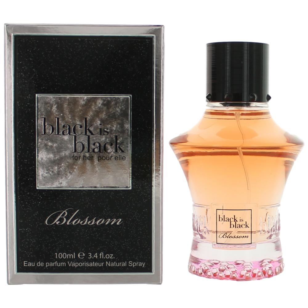 Bottle of Black is Black Blossom by NuParfums, 3.4 oz Eau De Parfum Spray for Women