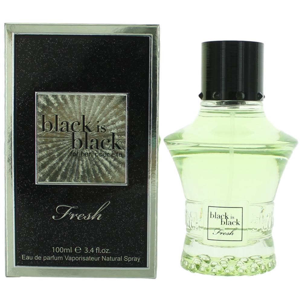 Bottle of Black is Black Fresh by NuParfums, 3.4 oz Eau De Parfum Spray for Women