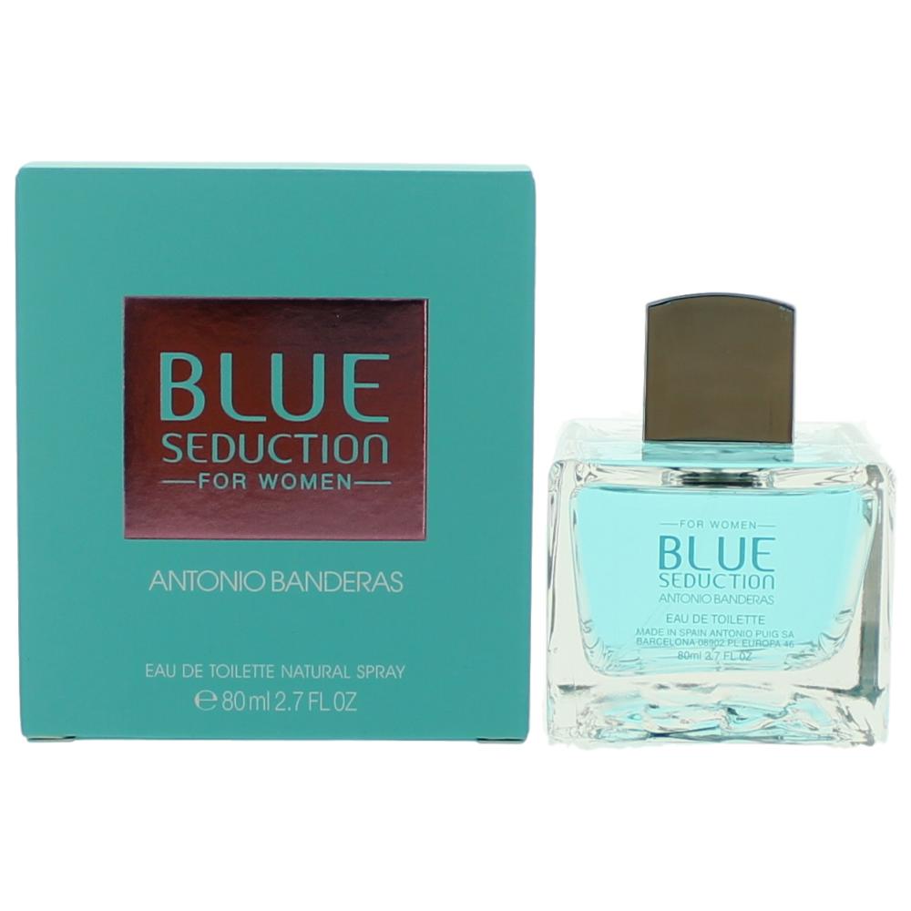 Bottle of Blue Seduction by Antonio Banderas, 2.7 oz Eau De Toilette Spray for Women