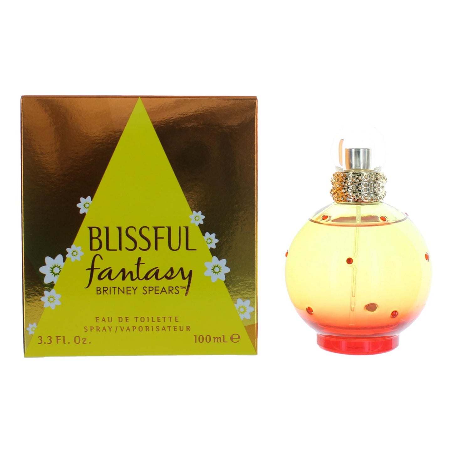 Bottle of Blissful Fantasy by Britney Spears, 3.3 oz Eau De Toilette Spray for Women