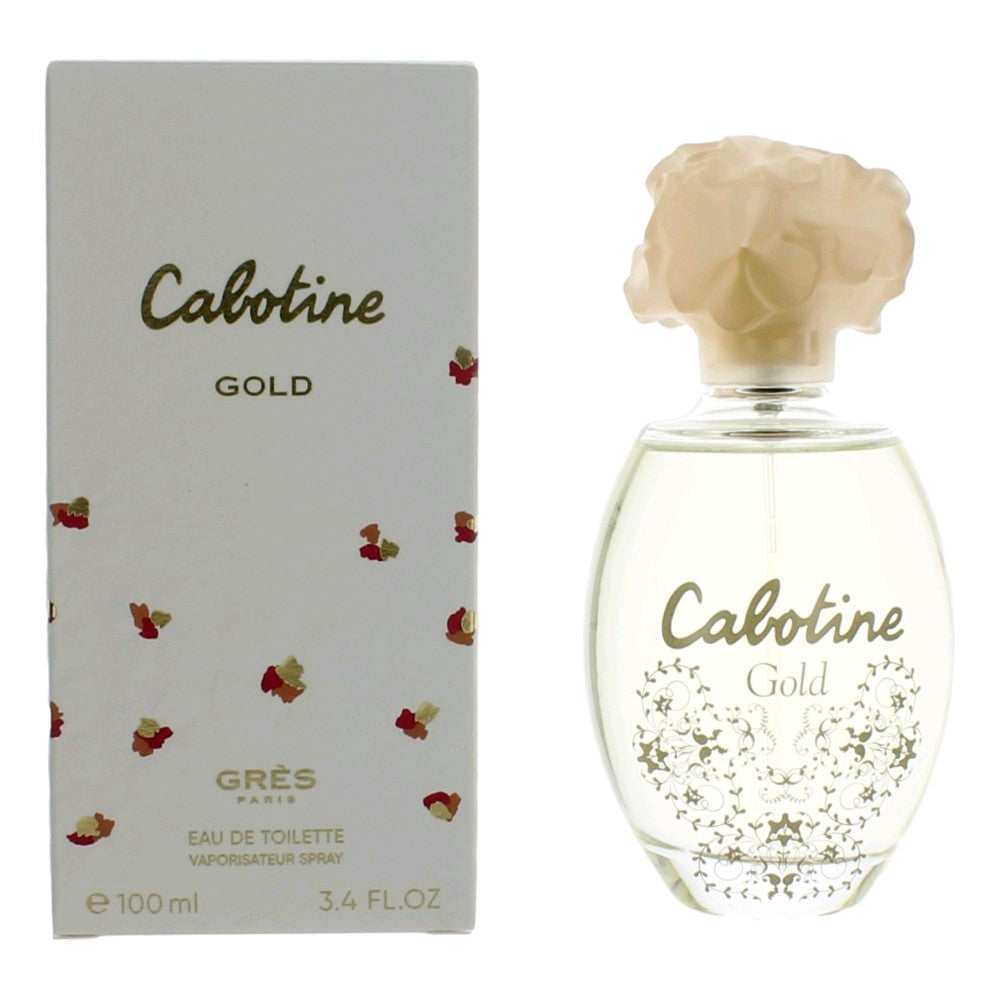 Bottle of Cabotine Gold by Parfums Gres, 3.4 oz Eau De Toilette Spray for Women