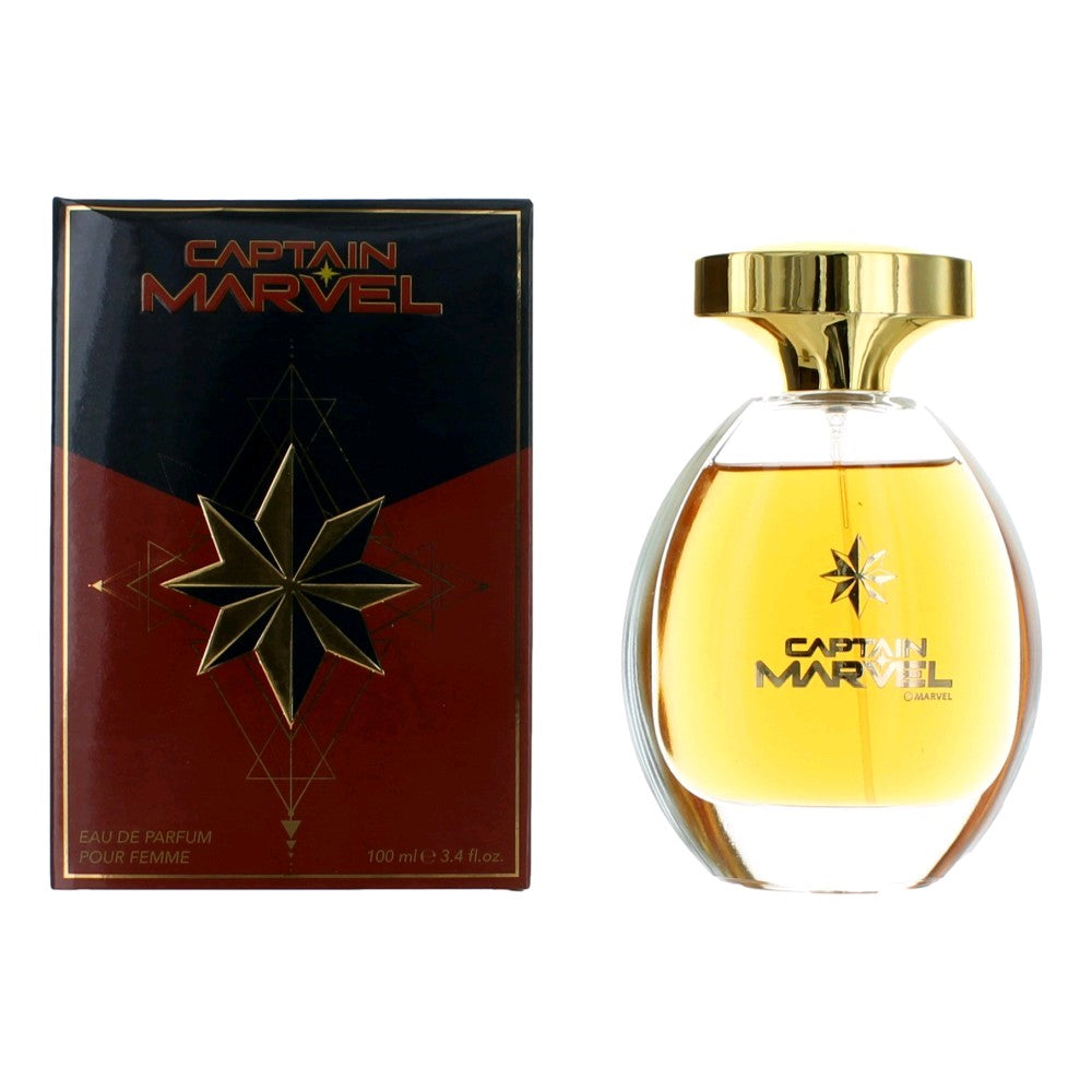 Bottle of Captain Marvel by Marvel, 3.4 oz Eau De Parfum Spray for Women