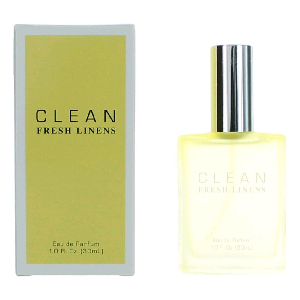 Bottle of Clean Fresh Linens by Dlish, 1 oz Eau De Parfum Spray for Women