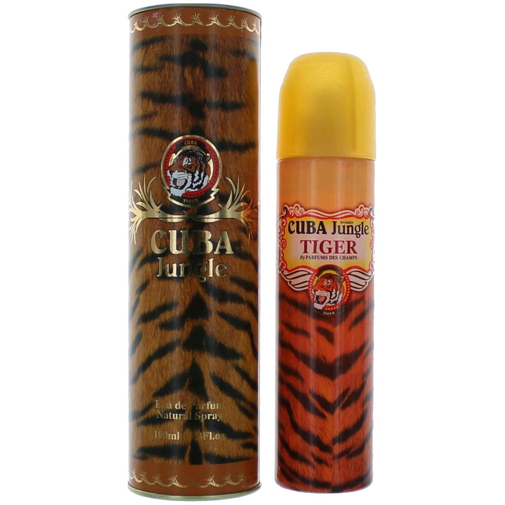 Bottle of Cuba Jungle Tiger by Cuba, 3.3 oz Eau De Parfum Spray for Women