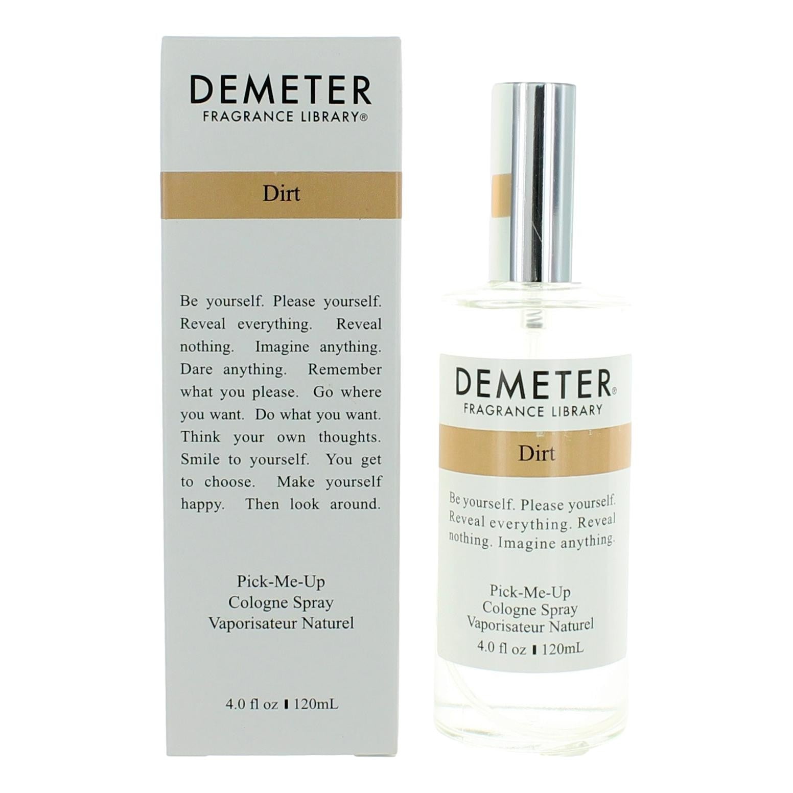 Bottle of Dirt by Demeter, 4 oz Pick-Me-Up Cologne Spray for Unisex
