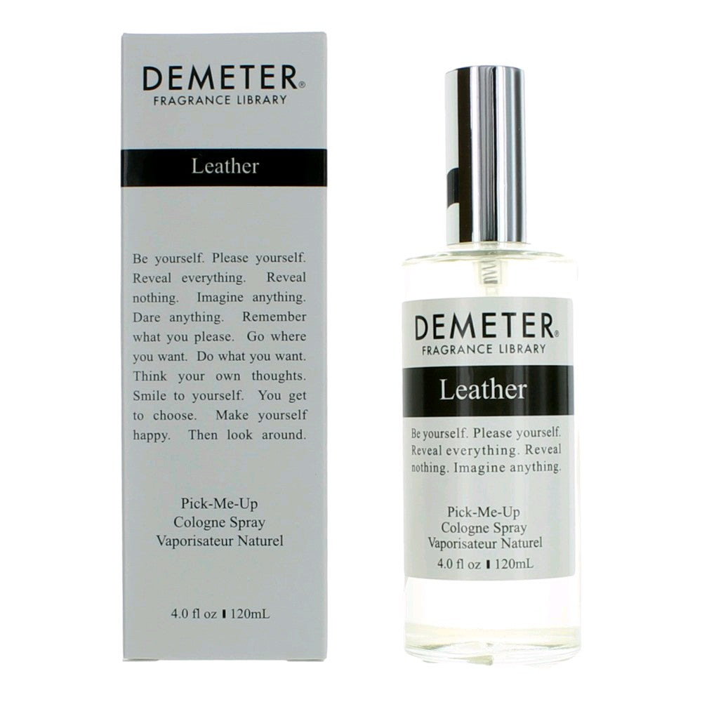 Bottle of Leather by Demeter, 4 oz Cologne Spray for Men