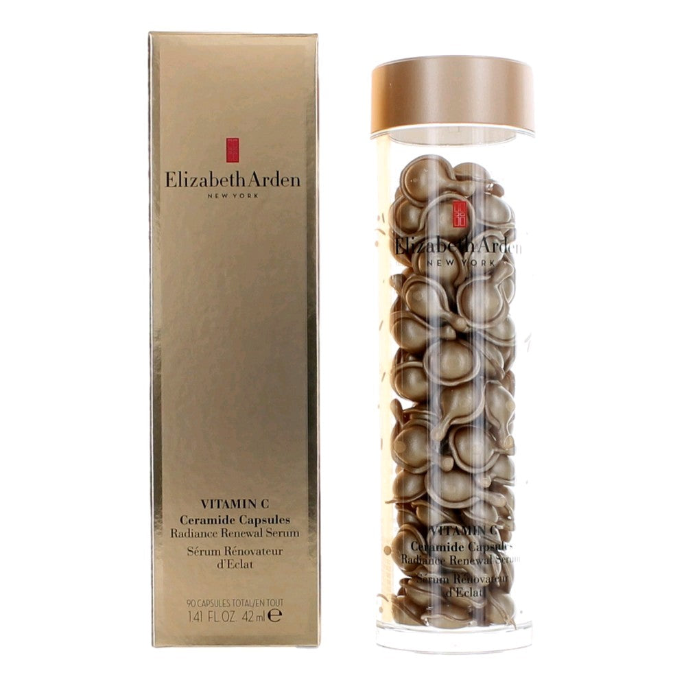 Bottle of Vitamin C Ceramide Radiance Renewal Serum by Elizabeth Arden, 90 Capsules for Women