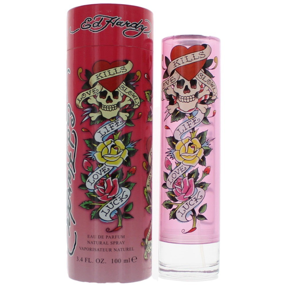 Bottle of Ed Hardy by Christian Audigier, 3.4 oz Eau De Parfum Spray for Women