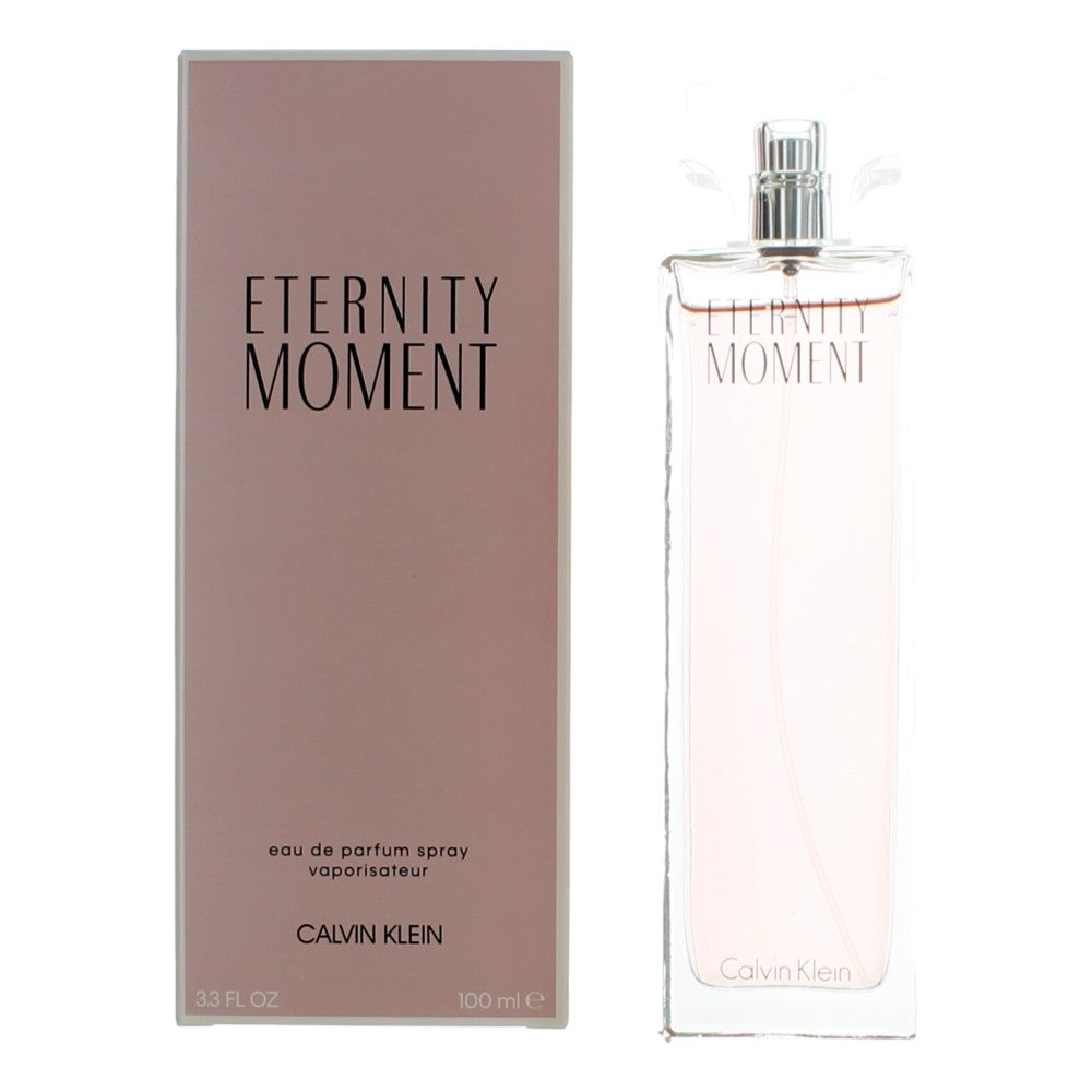 Bottle of Eternity Moment by Calvin Klein, 3.3 oz Eau De Parfum Spray for Women