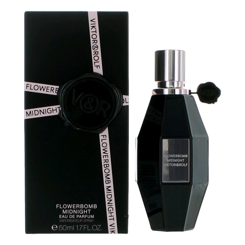 Bottle of Flowerbomb Midnight by Viktor & Rolf, 1.7 oz Eau De Parfum Spray for Women
