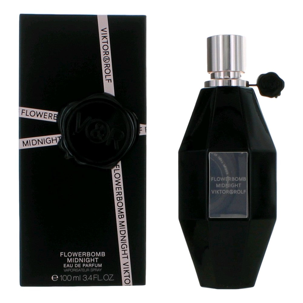 Bottle of Flowerbomb Midnight by Viktor & Rolf, 3.4 oz Eau De Parfum Spray for Women