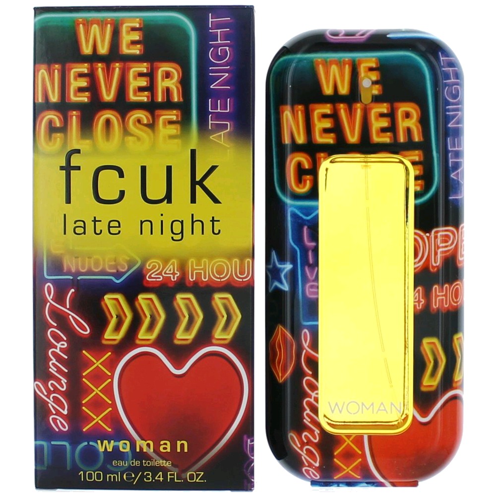 Bottle of FCUK Late Night by French Connection, 3.4 oz Eau De Toilette Spray for Women
