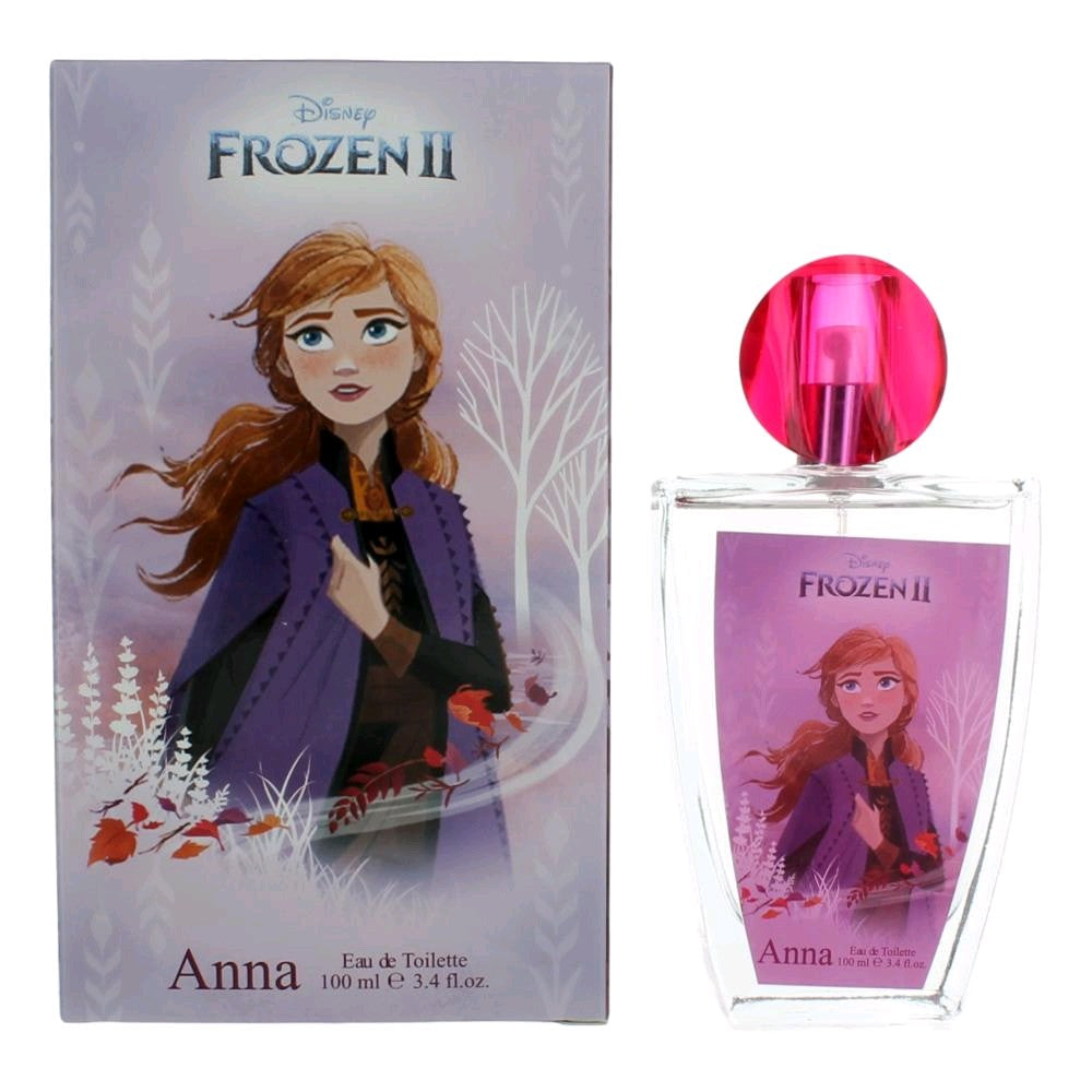 Bottle of Frozen II Anna by Disney, 3.4 oz Eau De Toilette Spray for Girls