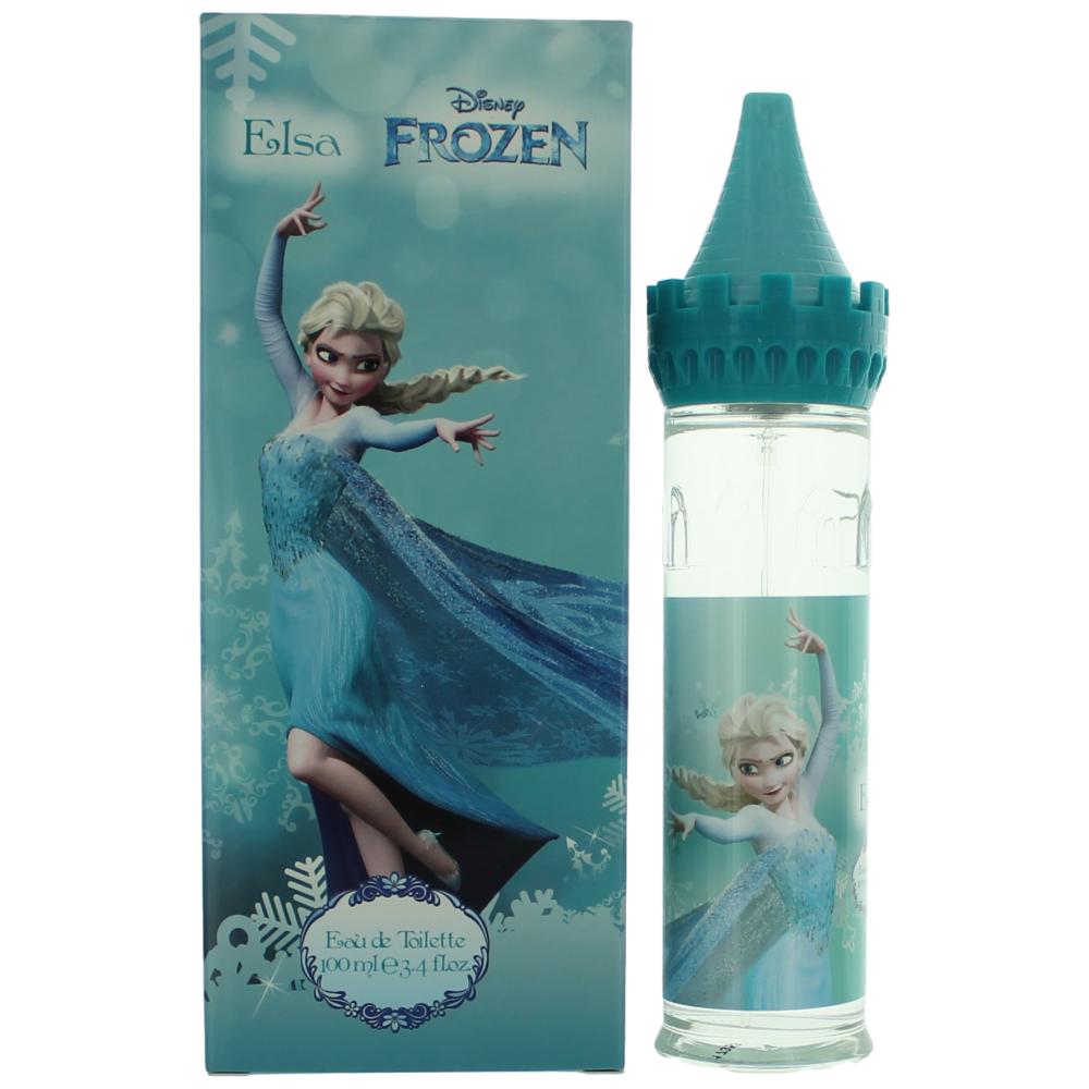 Bottle of Frozen Elsa Castle by Disney Princess, 3.4 oz Eau De Toilette Spray for Girls