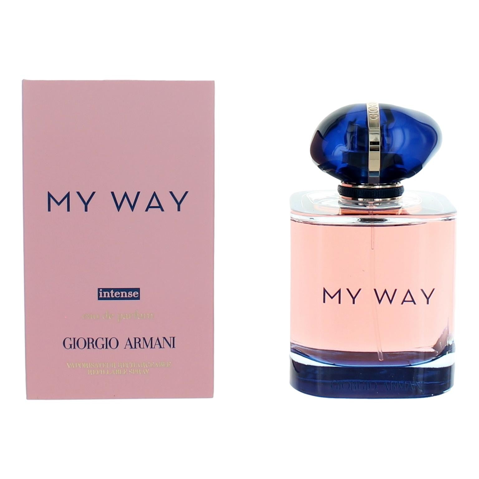 Bottle of My Way by Giorgio Armani, 3 oz Eau De Parfum Intense Spray for Women