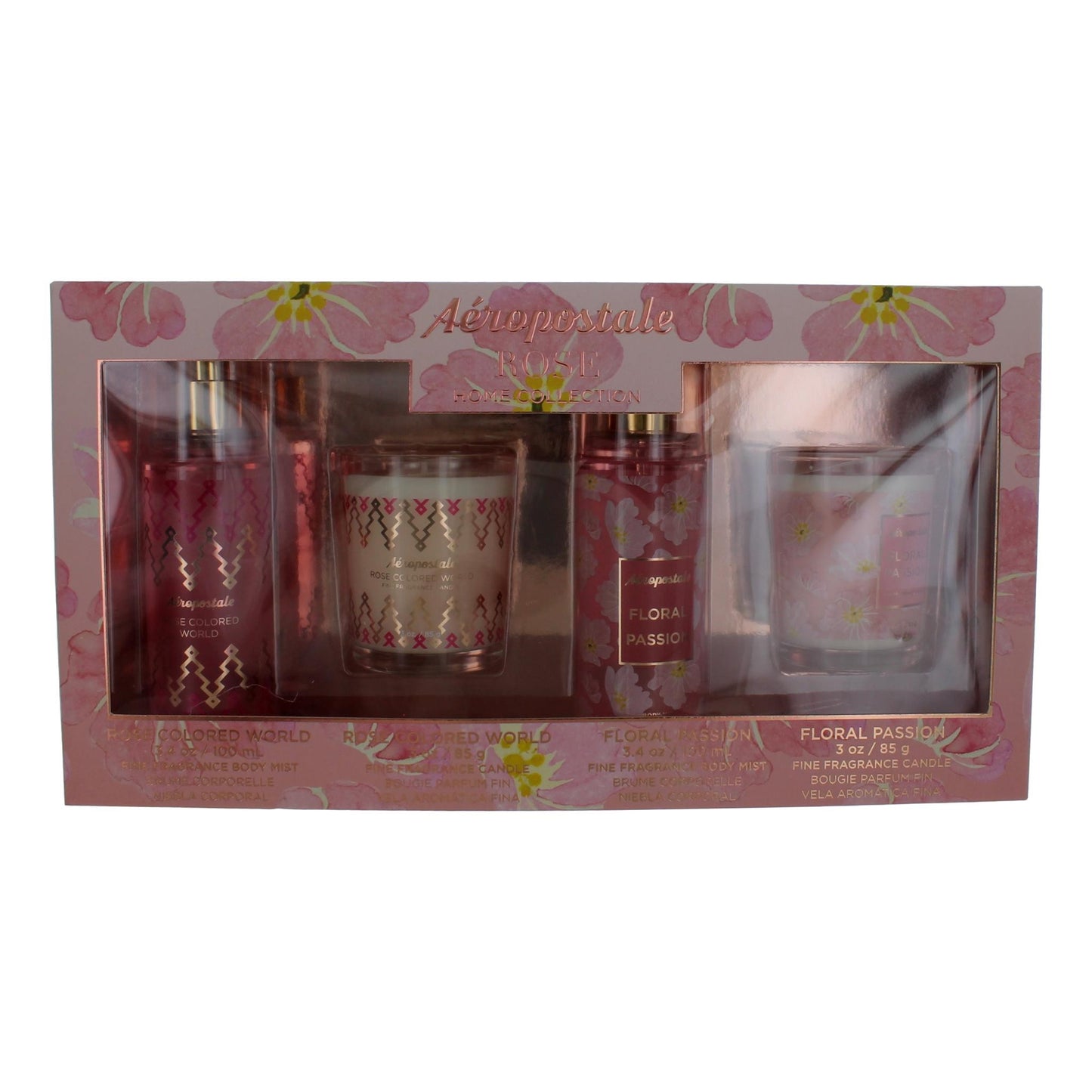 Bottle of Aeropostale Rose Home Collection by Aeropostale, 4 Piece Gift Set