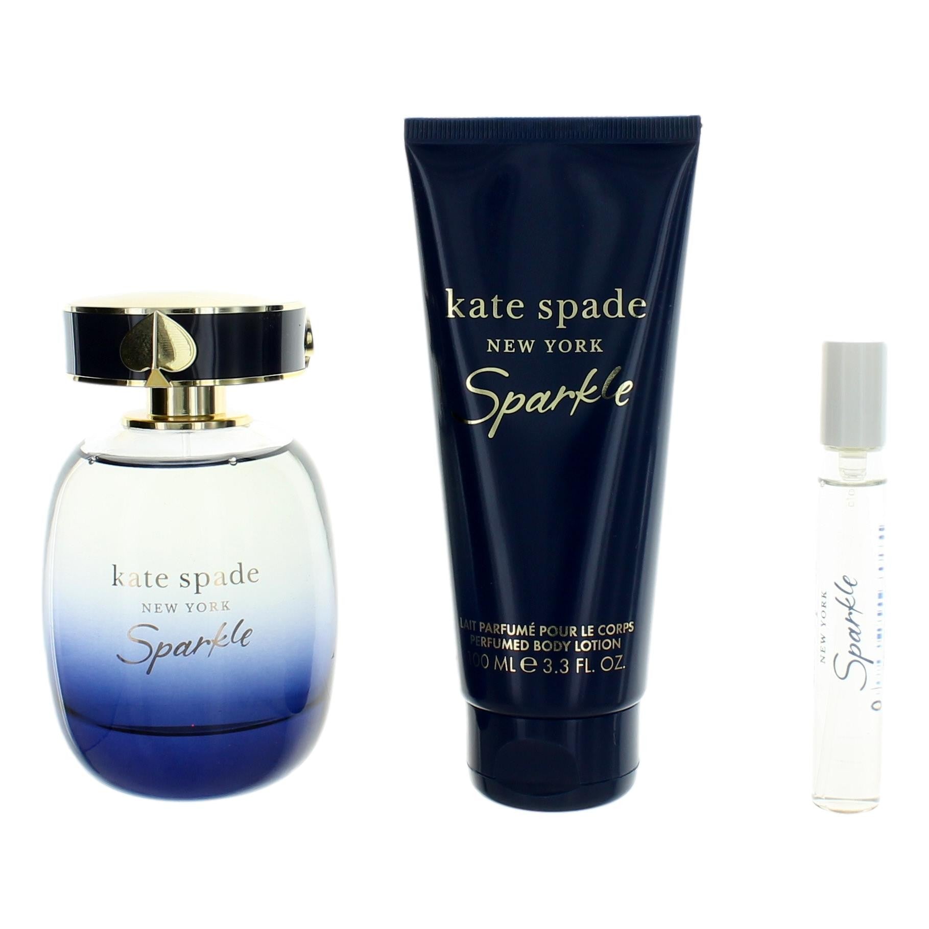 Bottle of Sparkle by Kate Spade, 3 Piece Gift Set for Women