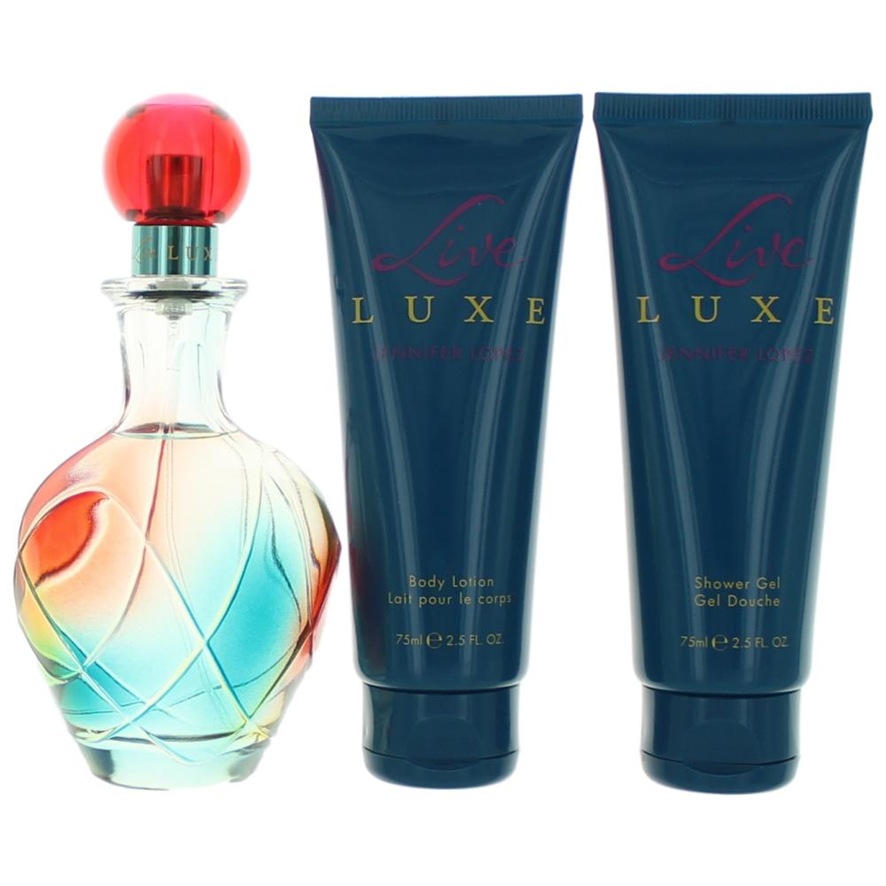 Bottle of Live Luxe by J. Lo, 3 Piece Gift Set for Women