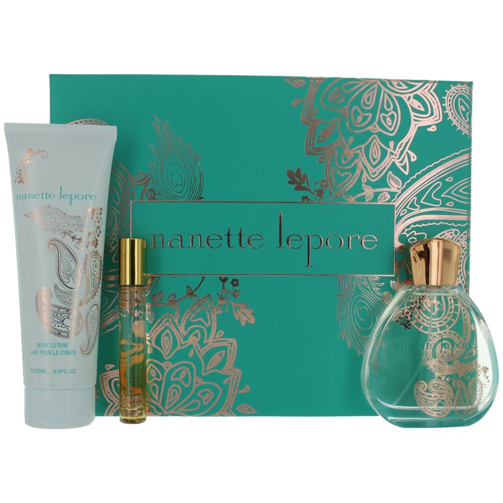 Bottle of Nanette Lepore by Nanette Lepore, 3 Piece Gift Set for Women