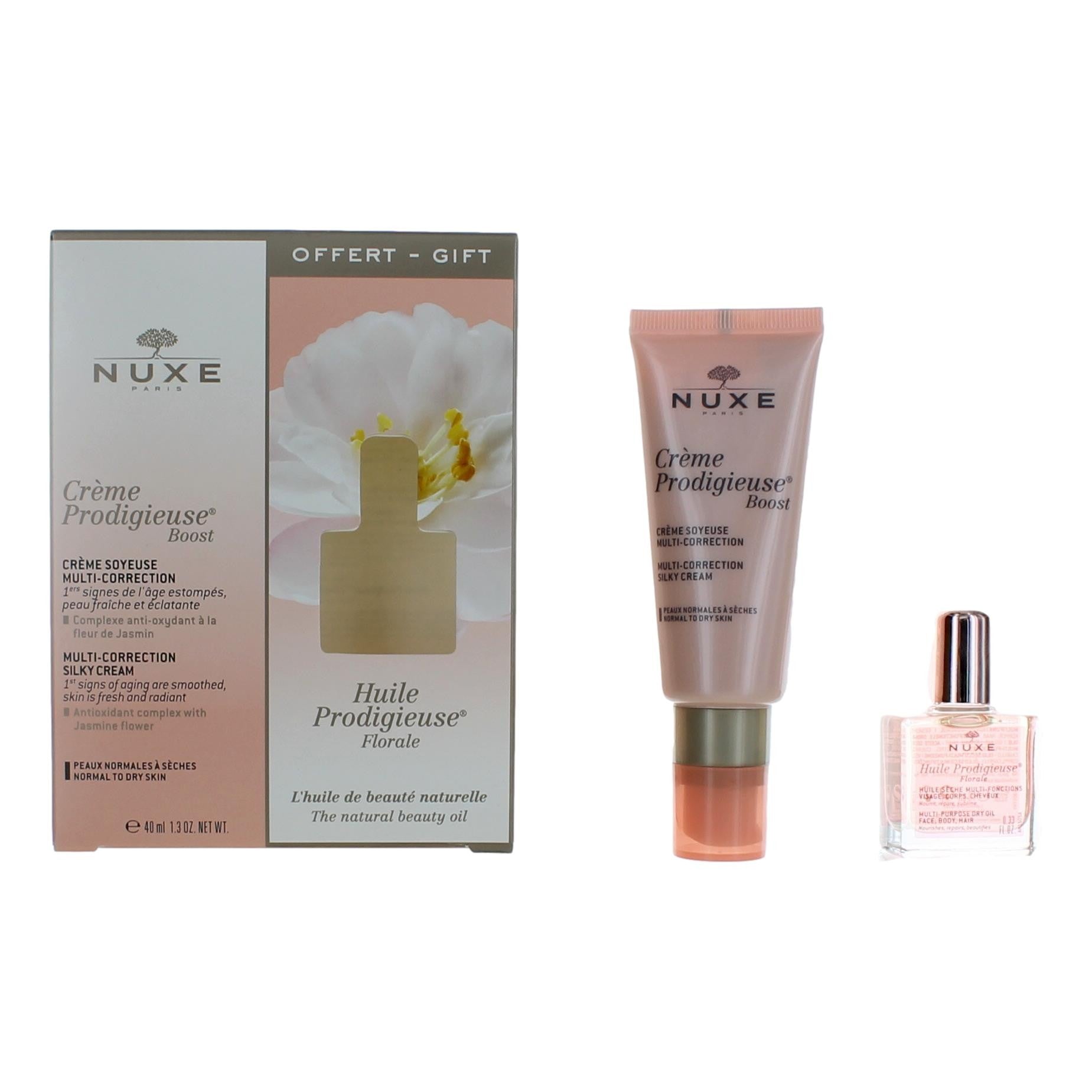 Bottle of Nuxe Huile Prodigieuse by Nuxe, 2 Piece Set