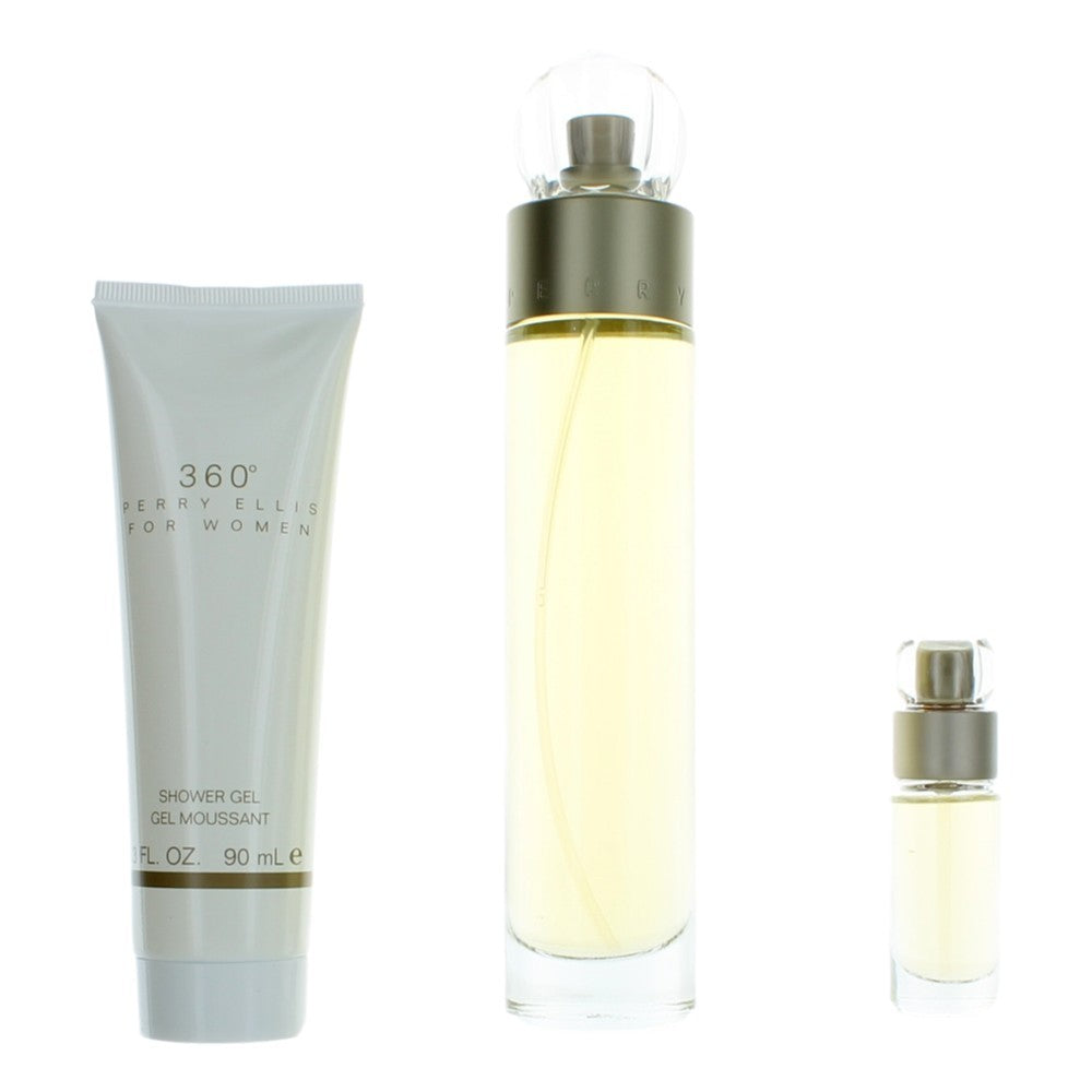 Bottle of Perry Ellis 360 by Perry Ellis, 3 Piece Gift Set for Women