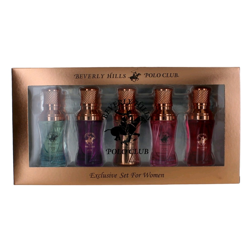 Bottle of BHPC Rose Gold Collection by Beverly Hills Polo Club, 5 Piece Mini Variety Set for Women