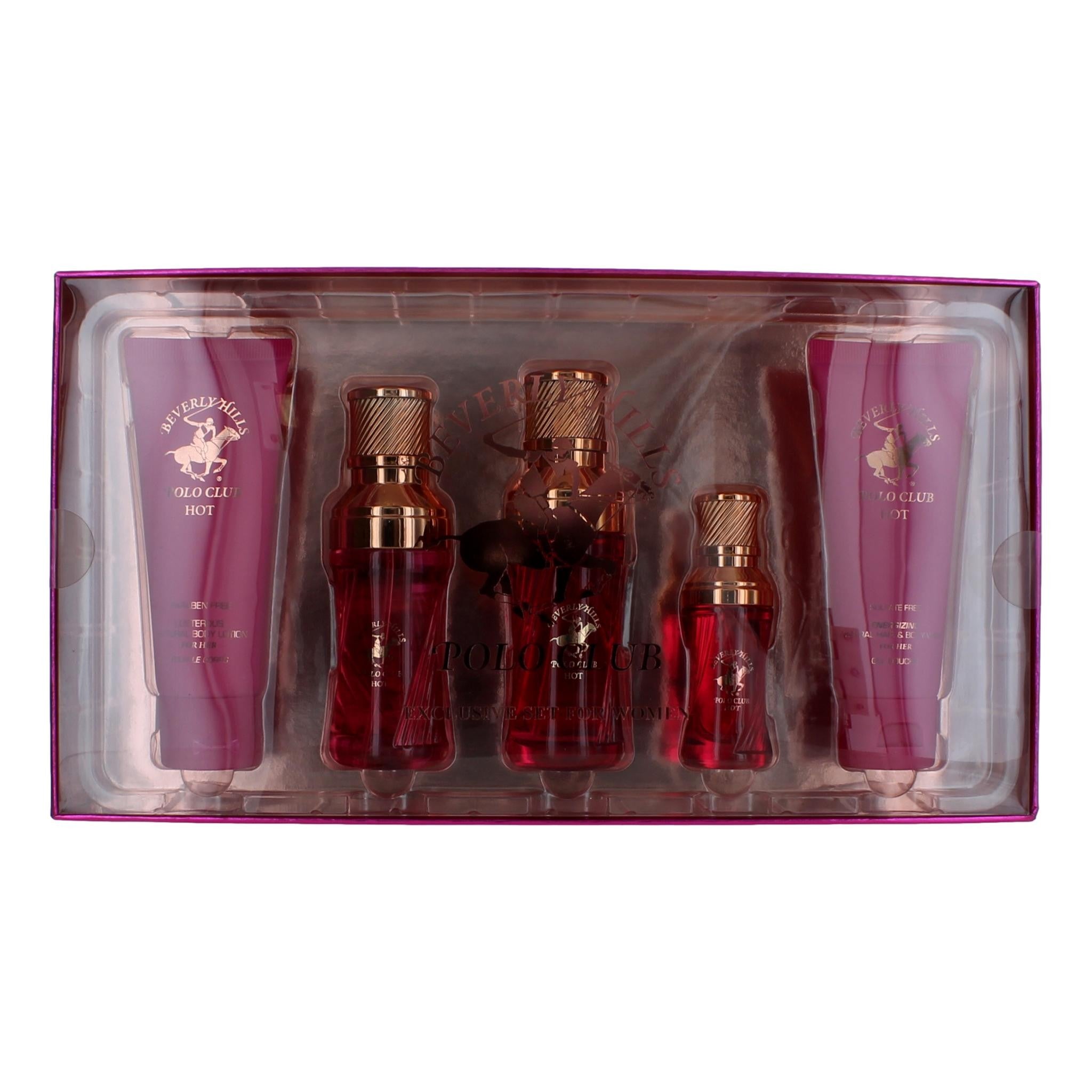 Bottle of BHPC Hot by Beverly Hills Polo Club, 5 Piece Gift Set for Women