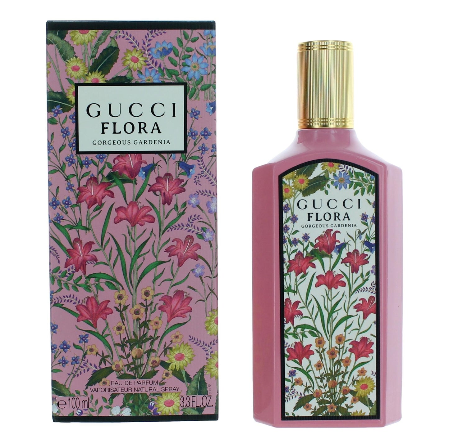 Bottle of Flora Gorgeous Gardenia by Gucci, 3.3 oz Eau De Parfum Spray for Women