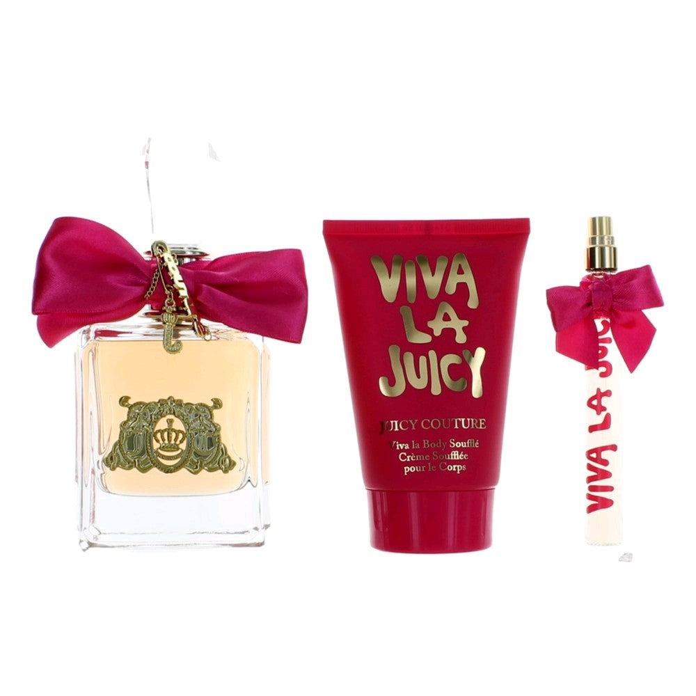 Bottle of Viva La Juicy by Juicy Couture, 3 Piece Gift Set for Women
