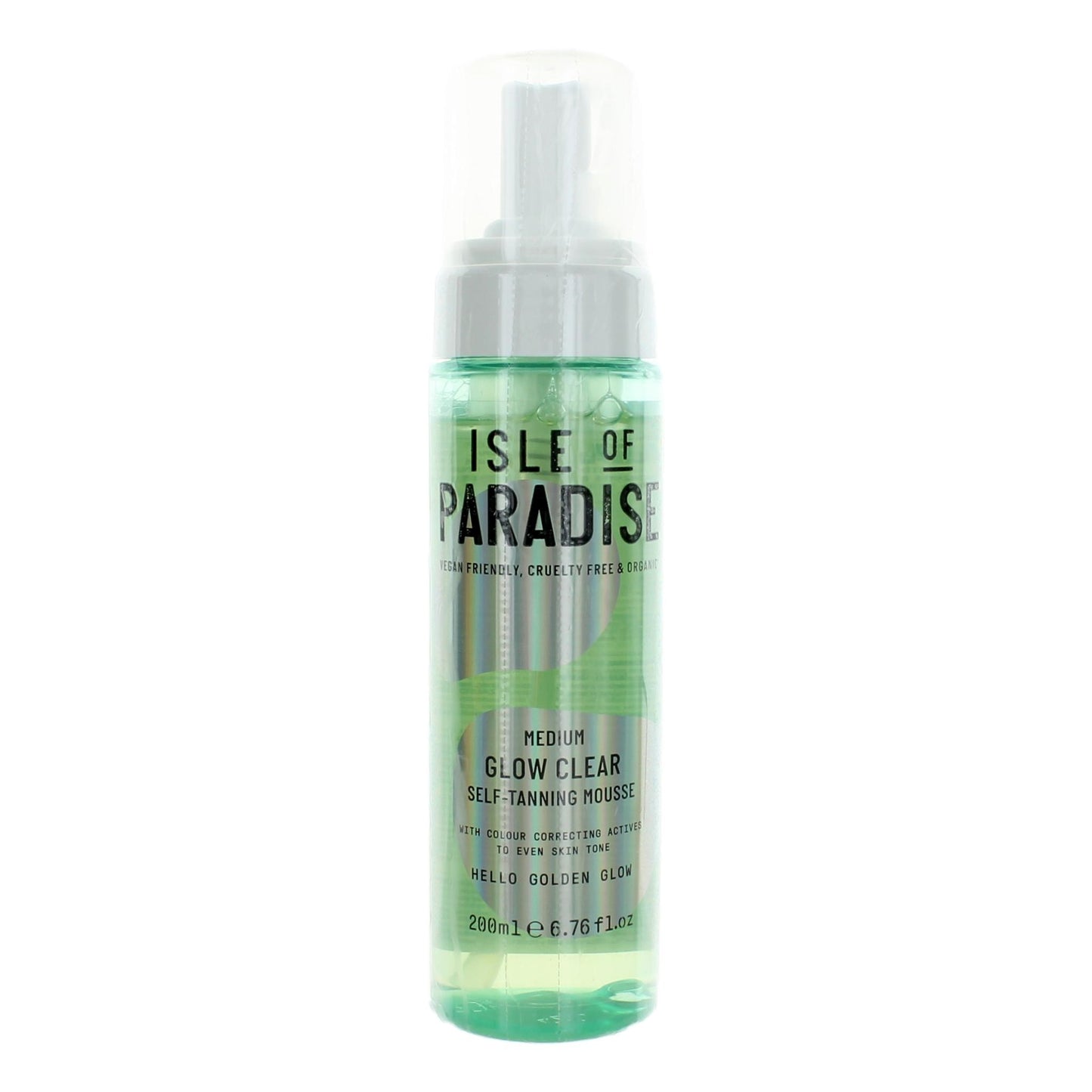 Bottle of Isle of Paradise Glow Clear by Isle of Paradise, 6.76 oz Self Tanning Mousse - Medium