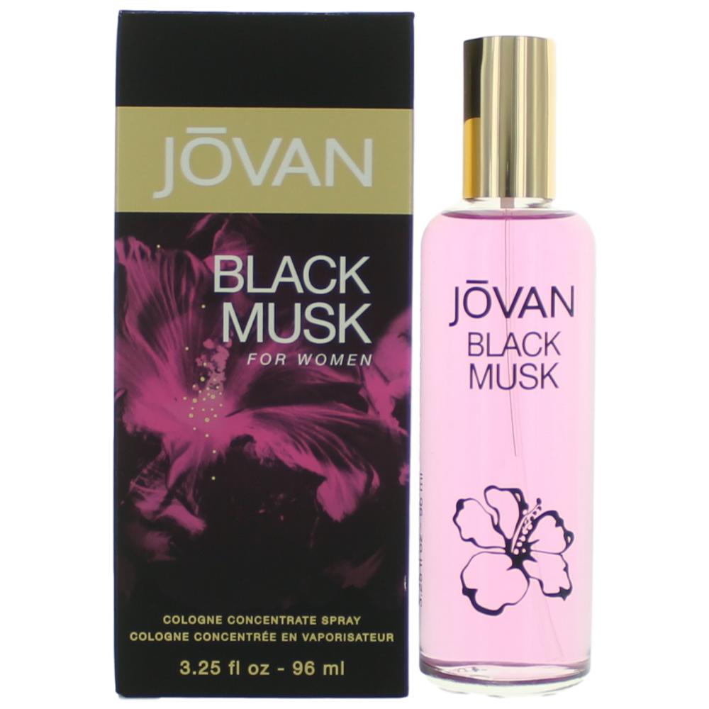 Bottle of Jovan Black Musk by Coty, 3.25 oz Cologne Concentrate Spray for Women