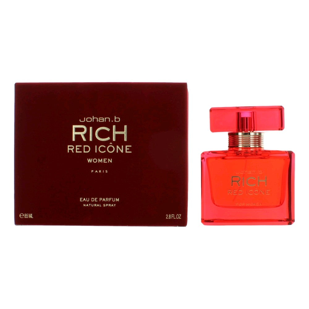 Bottle of Rich Icone Red by Johan B, 2.8 oz Eau De Parfum Spray for Women